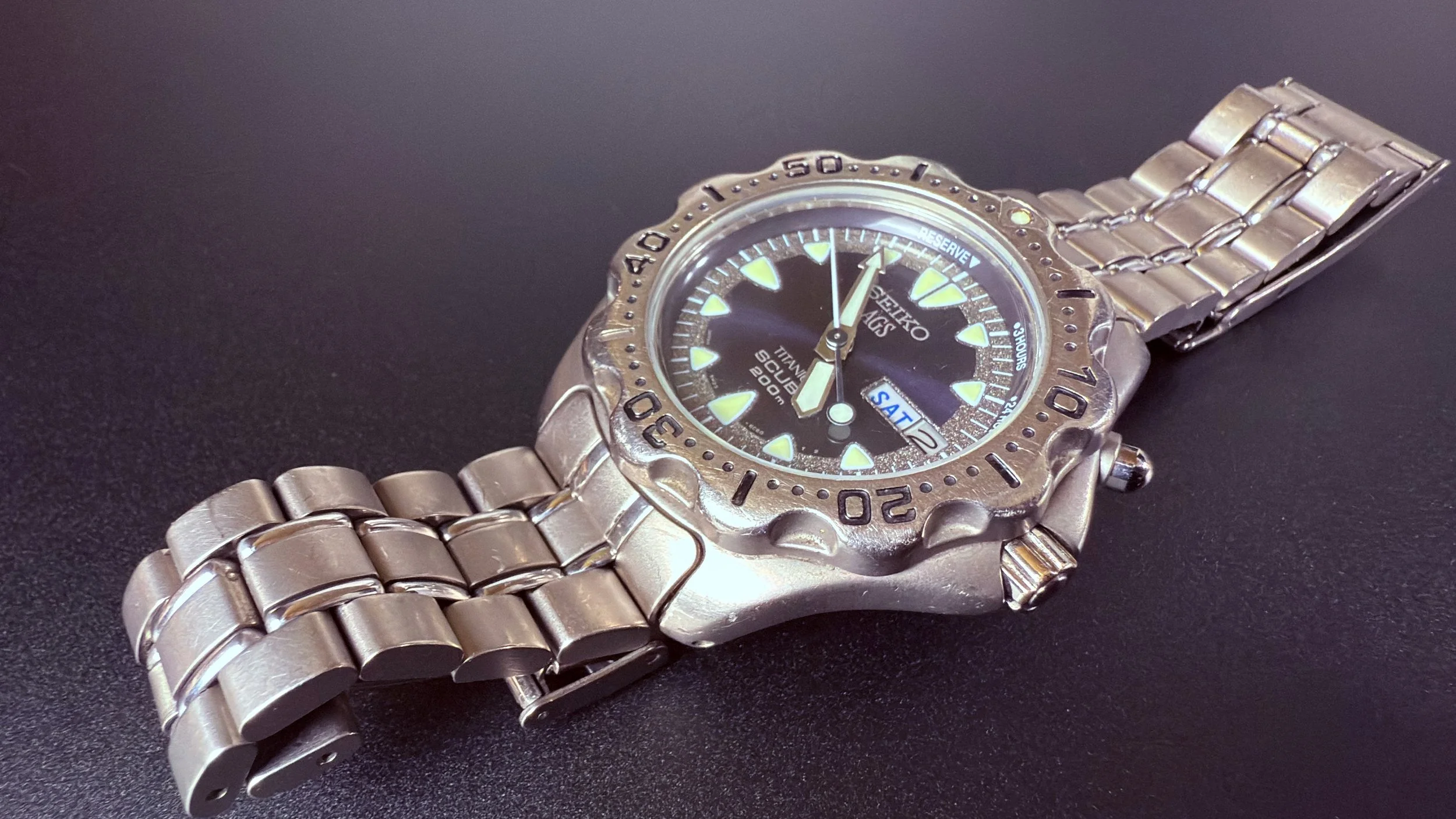 二次電池新品 SEIKO AGS SCUBA セイコー キネティック スキューバ 200m